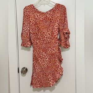 Indikah Leopard Print Wrap Dress – Women’s Small (US 4, AU 8)